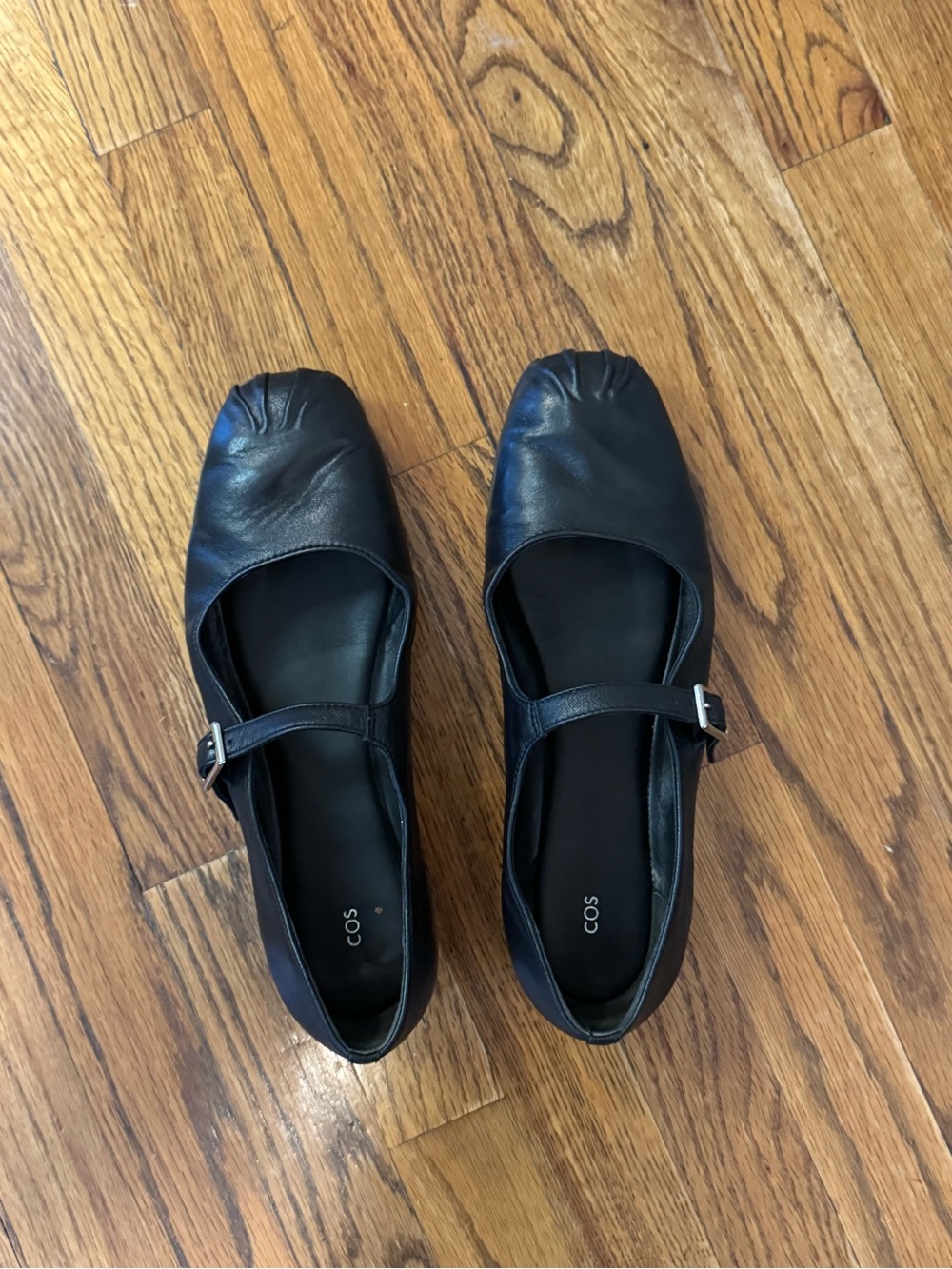 COS Black Leather Mary Jane Shoes Ballet Flats 39 great condition